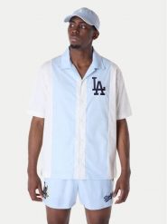 New Era Koszula LA Dodgers Stripe Revere 60596335 Biały Regular Fit. Białe koszule męskie New Era, l, bez wzorów, z bawełny, bez kołnierzyka, bez ramiączek. Za 179.99 zł.