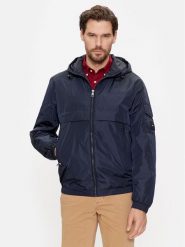 Tommy Hilfiger Kurtka przejściowa MW0MW31641 Granatowy Regular Fit. Niebieskie kurtki męskie Tommy Hilfiger, l, bez wzorów, z syntetyku, bez ramiączek, bez kaptura. Za 1,169.00 zł.
