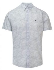 Koszula Męska, Biało-Granatowa Bawełniana, Casualowa, Krótki Rękaw, z Kieszonką -PAKO JEANS. Niebieskie koszule męskie Pako Jeans, m, bez wzorów, z bawełny, bez kołnierzyka, bez ramiączek. Za 115.00 zł.