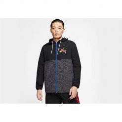 Kurtka uniwersalna męska Nike Air Jordan Classics. Czarne kurtki męskie Nike, m, bez wzorów, z syntetyku, z kapturem, do biegania. Za 399.00 zł.