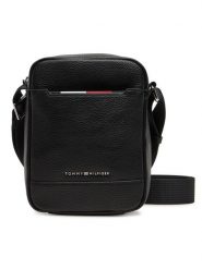 Tommy Hilfiger Saszetka Th Central Mini Reporter AM0AM13486 Czarny. Czarne saszetki męskie Tommy Hilfiger, bez wzorów, ze skóry. Za 309.99 zł.