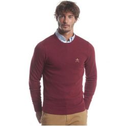 Polo Club C.H.A sweter męski M burgundowy. Czerwone swetry męskie Polo Club C.H..A, bez wzorów, bez kołnierzyka, bez ramiączek. W wyprzedaży za 191.00 zł.