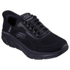 Buty sportowe Sneakersy męskie, Slip-ins: D'Lux Walker 2.0 - Rezinate. Czarne buty sportowe na co dzień męskie Skechers, m, bez wzorów, sportowe, bez ramiączek, bez kaptura, trekkingowe. Za 449.99 zł.