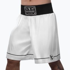 Spodenki treningowe Hayabusa Pro Boxing. Białe szorty sportowe męskie HAYABUSA, bez wzorów, sportowe. Za 329.99 zł.