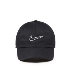 Czapka z daszkiem Nike Club Cap. Czarne czapki męskie Nike, bez wzorów, sportowe. Za 99.99 zł.