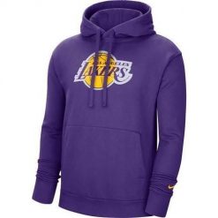 Bluza sportowa męska Nike Los Angeles Lakers Essential. Bluzy nierozpinane męskie Nike, m, bez wzorów, z kapturem. Za 249.00 zł.