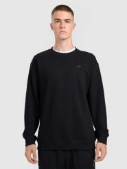 4F Bluza dresowa nierozpinana bez kaptura męska - czarna XXL. Czarne bluzy nierozpinane męskie 4f, m, bez wzorów, z dresówki, bez ramiączek, bez kaptura. Za 99.99 zł.