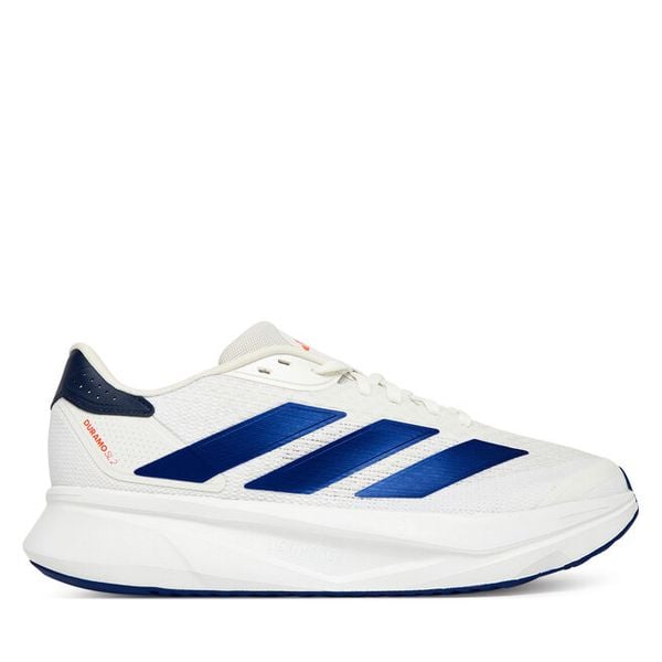 Buty do biegania adidas. Białe buty do biegania męskie ADIDAS, bez wzorów, bez zapięcia, do biegania. Za 189.99 zł.