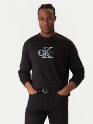 Calvin Klein Jeans Bluza LV04RE257G Czarny Regular Fit. Czarne bluzy nierozpinane męskie Calvin Klein Jeans, m, bez wzorów, z bawełny, bez ramiączek, bez kaptura. Za 329.99 zł.