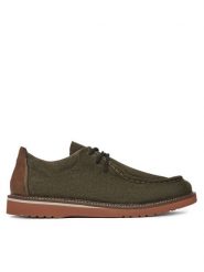 Rieker Półbuty 04502-54 Khaki. Brązowe codzienne półbuty męskie Rieker, bez wzorów, ze skóry, bez obcasa, bez zapięcia. Za 259.99 zł.