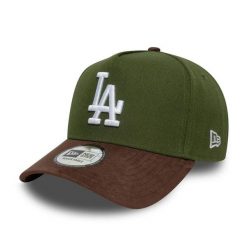 Czapka typu snapback New Era Dodgers Suede E-Frame. Zielone czapki męskie New Era, bez wzorów, casualowe. Za 190.50 zł.