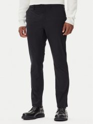 Calvin Klein Spodnie materiałowe LV04LB610G Czarny Slim Fit. Czarne spodnie na co dzień męskie Calvin Klein, bez wzorów, z materiału. Za 309.99 zł.