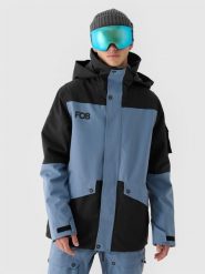 4F Kurtka snowboardowa membrana 10000 męska - niebieska L. Niebieskie kurtki narciarskie i snowboardowe męskie 4f, na zimę, l, bez wzorów, z dzianiny, z kapturem, narciarskie. Za 799.99 zł.