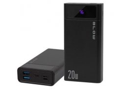 BLOW POWER BANK 20000MAH QC+PD 20W + LIGHTNING CZARNY PB20E. Czarne powerbanki Blow. Za 76.99 zł.