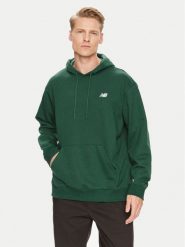 New Balance Bluza Small Logo MT41508 Zielony Regular Fit. Zielone bluzy nierozpinane męskie New Balance, m, bez wzorów, z bawełny, bez ramiączek, bez kaptura. Za 179.99 zł.