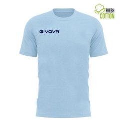 Sportowa koszulka Givova 2XL w jasnym niebieskim kolorze. Niebieskie t-shirty sportowe męskie Givova, xl, bez wzorów, z bawełny, sportowe, bez ramiączek. Za 52.75 zł.