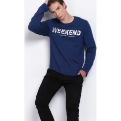 Niebieska Koszulka Weekend Vibes. Niebieskie koszulki męskie z długim rękawem Born2be, z długim rękawem. Za 49.99 zł.