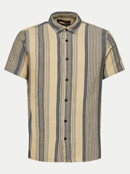 INDICODE Koszula Rafko 20-471 Beżowy Regular Fit. Brązowe koszule męskie INDICODE, m, bez wzorów, z bawełny, bez kołnierzyka, bez ramiączek. Za 89.99 zł.