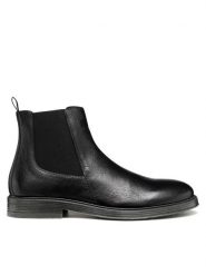 Geox Sztyblety U Henreys U56LWC 00046 C9999 Czarny. Czarne sztyblety męskie Geox, ze skóry, bez obcasa, bez zapięcia. Za 439.99 zł.