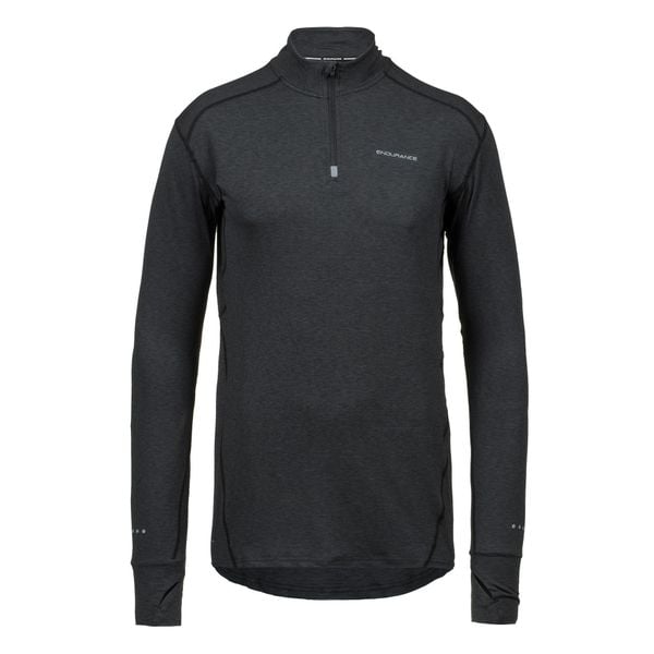 Bluza do biegania męska Endurance Tune Melange. Czarne bluzy nierozpinane męskie Endurance, m, bez wzorów, bez ramiączek, bez kaptura. Za 139.99 zł.