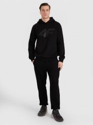 4F Spodnie dresowe joggery męskie - czarne 3XL. Czarne spodnie na co dzień męskie 4f, bez wzorów, z bawełny, sportowe. Za 149.99 zł.