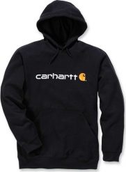 Carhartt Bluza Carhartt Signature Logo Midweight Black. Czarne bluzy nierozpinane męskie Carhartt, m, bez wzorów, bez ramiączek, bez kaptura. Za 385.21 zł.