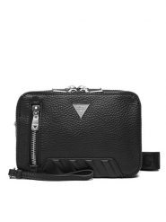 Guess Saszetka HMTOLG P5429 Czarny. Czarne saszetki męskie Guess, z aplikacjami, ze skóry. Za 419.99 zł.