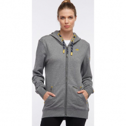 Bluza w kolorze szarym. Szare bluzy rozpinane męskie Schmuddelwedda, z haftami. W wyprzedaży za 217.95 zł.