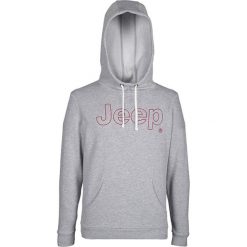 Bluza w kolorze szarym. Bluzy z kapturem męskie marki Jeep. W wyprzedaży za 99.95 zł.