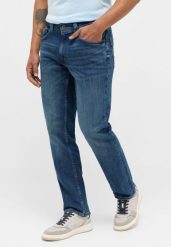 Męskie Spodnie Jeansowe MUSTANG Washington Straight Denim Blue 1015286 5000 883. Niebieskie jeansy męskie Mustang, bez wzorów, z bawełny, klasyczne. W wyprzedaży za 99.99 zł.