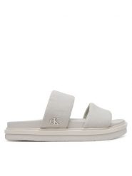 Calvin Klein Jeans Klapki Flat Molded Dbl Bar Sandal Cv YM0YM01222 Szary. Szare klapki i japonki męskie Calvin Klein Jeans, bez wzorów, z jeansu. Za 229.99 zł.