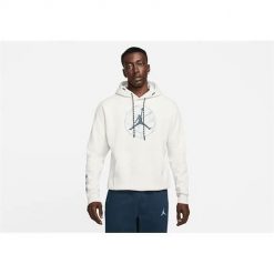 Bluza sportowa męska Nike Air Jordan Essentials Mountainside. Białe bluzy nierozpinane męskie Nike, m, bez wzorów, sportowe, bez ramiączek, z kapturem. Za 299.00 zł.