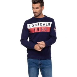 Bluza w kolorze granatowym. Niebieskie bluzy nierozpinane męskie Lonsdale, Kangol, Crosshatch, l, bez wzorów, z bawełny, bez ramiączek, bez kaptura. W wyprzedaży za 109.95 zł.