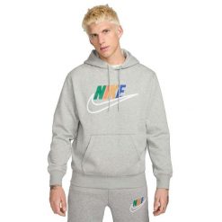 Bluza Mężczyzna Nike Club Bb Futura szary. Szare bluzy nierozpinane męskie Nike, m, bez wzorów, casualowe, bez ramiączek, z kapturem. W wyprzedaży za 297.05 zł.