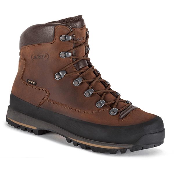 Buty trekkingowe Aku Conero NBK GTX z GORE-TEX i VIBRAM. Brązowe buty trekkingowe męskie Aku, bez wzorów, z gore-texu, sportowe, bez obcasa, bez zapięcia. Za 1,349.00 zł.