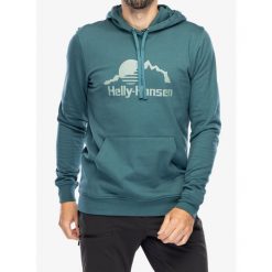 Bluza z kapturem męska Helly Hansen Nord Graphic Pullover Hoodie. Zielone bluzy z kapturem męskie Helly Hansen, m, bez wzorów, z kapturem. Za 261.99 zł.