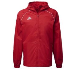 Kurtka treningowa przeciwdeszczowa męska Adidas Core 18. Białe kurtki męskie ADIDAS, m, bez wzorów, z poliesteru, sportowe, bez ramiączek, bez kaptura. Za 102.00 zł.