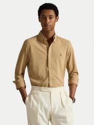 Polo Ralph Lauren Koszula 710654408115 Beżowy Regular Fit. Brązowe koszule męskie Polo Ralph Lauren, m, bez wzorów, z bawełny, bez kołnierzyka, bez ramiączek. Za 619.99 zł.