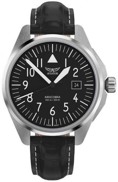 Zegarek męski Aviator V.1.38.0.315.4 czarny. Czarne zegarki męskie Aviator. Za 1,590.00 zł.