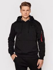 Alpha Industries Bluza Stripe 178314 Czarny Regular Fit. Czarne bluzy nierozpinane męskie Alpha Industries, m, bez wzorów, z bawełny, bez ramiączek, bez kaptura. Za 299.99 zł.