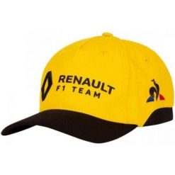 Czapka Zespołu Renault F1 Żółto-Czarna - Ikoniczny Styl i Komfort Premium. Żółte czapki męskie OEM, bez wzorów. Za 196.99 zł.