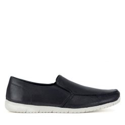 Półbuty Lasocki. Czarne codzienne półbuty męskie Lasocki, bez wzorów, bez obcasa, bez zapięcia. Za 159.99 zł.