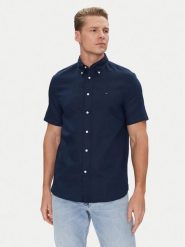 Tommy Hilfiger Koszula MW0MW40703 Granatowy Regular Fit. Niebieskie koszule męskie Tommy Hilfiger, m, bez wzorów, ze lnu, bez kołnierzyka, bez ramiączek. Za 229.99 zł.