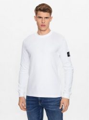Calvin Klein Jeans Bluza J30J323485 Biały Regular Fit. Białe bluzy nierozpinane męskie Calvin Klein Jeans, m, bez wzorów, z bawełny, bez ramiączek, bez kaptura. Za 189.99 zł.