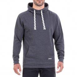 Bluza w kolorze ciemnoszarym. Szare bluzy nierozpinane męskie Jeep, z nadrukiem. W wyprzedaży za 112.95 zł.