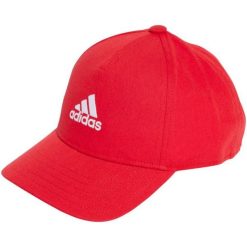 Czapka z daszkiem adidas Embroidered Logo Lightweight Baseball. Czerwone czapki męskie ADIDAS, bez wzorów, sportowe. Za 59.00 zł.