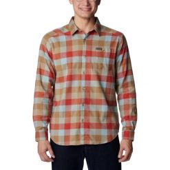 Koszula męska Columbia Cornell Woods Flannel z długim rękawem. Brązowe koszule męskie Columbia, m, bez wzorów, bez kołnierzyka, bez ramiączek. Za 259.00 zł.
