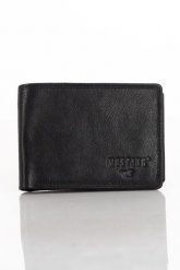 Męski Portfel Skórzany Czarny Mustang Denimo Wallet. Czarne portfele męskie Mustang, bez wzorów, ze skóry. Za 149.99 zł.