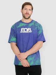 4F T-shirt loose z nadrukiem męski - fioletowy M. Fioletowe t-shirty męskie 4f, m, bez wzorów, z materiału, bez kołnierzyka, bez ramiączek. Za 79.99 zł.