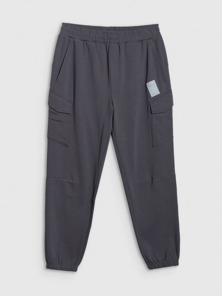 4F Spodnie dresowe joggery męskie - szare M. Szare spodnie dresowe męskie 4f, bez wzorów, z dresówki. W wyprzedaży za 119.99 zł.